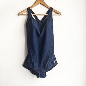 Speedo Navy Blue One Piece Swimsuit 12 NWT